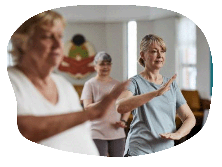 Women doing yoga